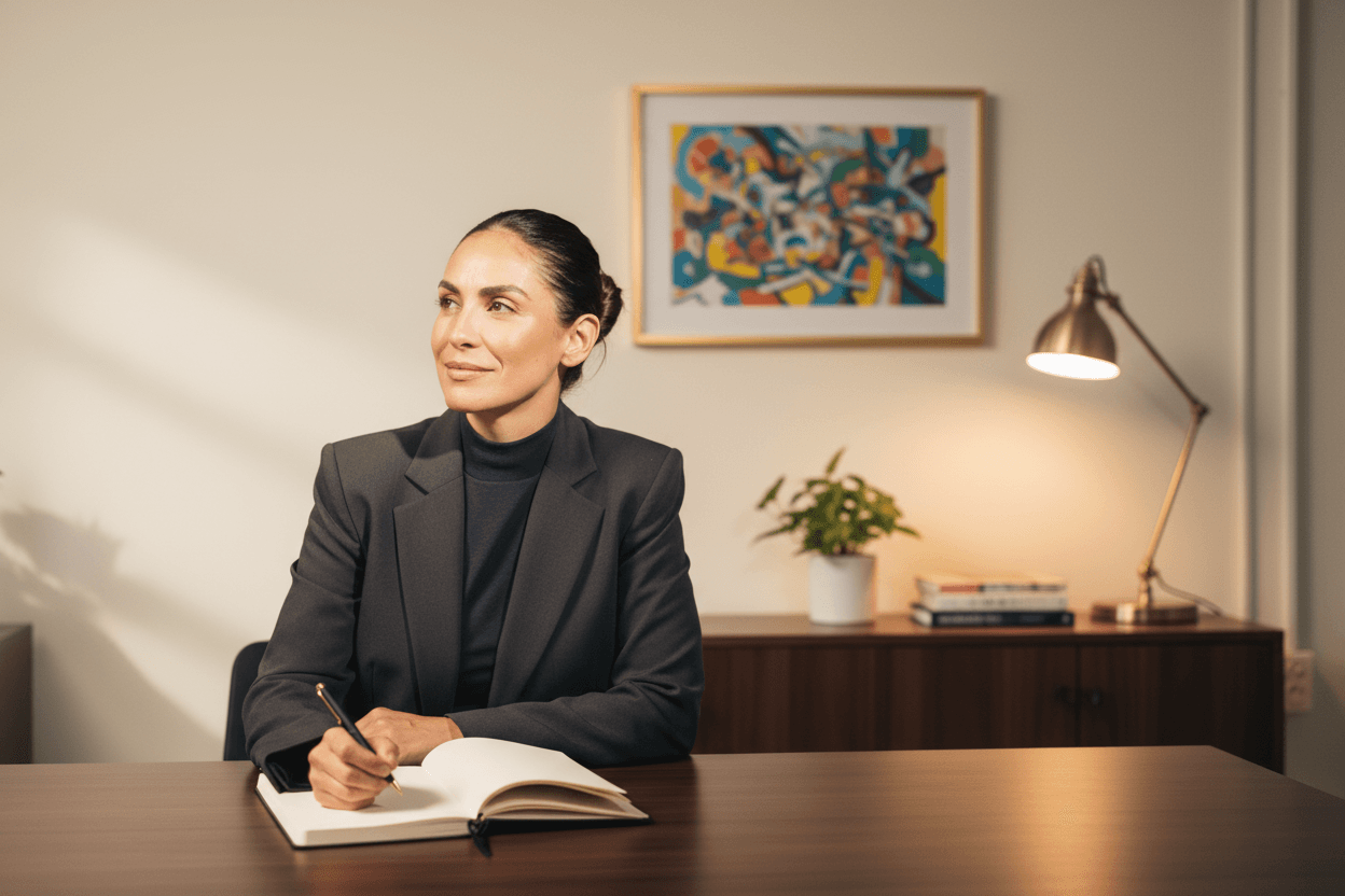 Sarah Müller bei der Arbeit